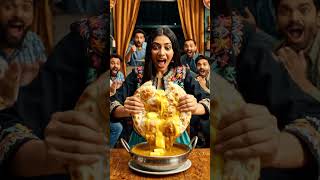 Cook pulls enormous naan from