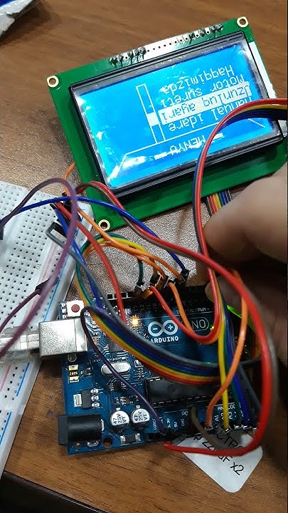 Graphic LCD st7920 u8glib arduino demo menu - YouTube
