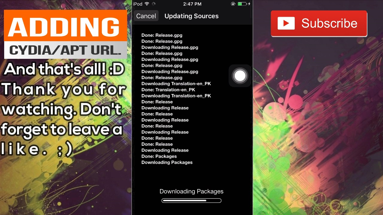 Adding Cydia/APT URL in iPod, iPhone or iPad