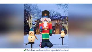2.4M Christmas Inflatable Nutcracker Decor with LED Lighted Xmas Decor
