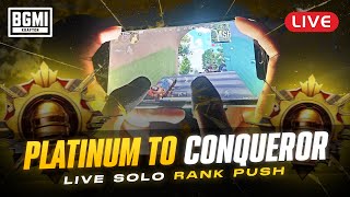 Platinum To Conqueror Push Live🔥 | bgmi live rank push c4s11🚀