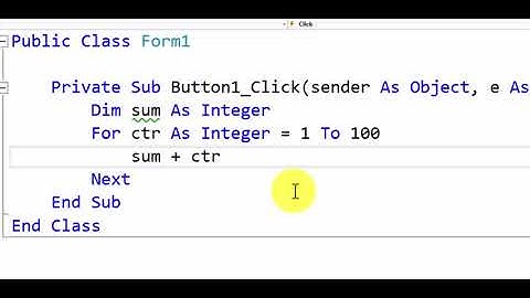 Sum of Positive Integers 1 through 100 using Visual Basic 6 0