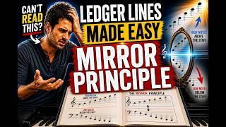 Piano Ledger Lines Made Easy | The Staff-to-Ledger-Line Mirror Principle #piano #pianotheory