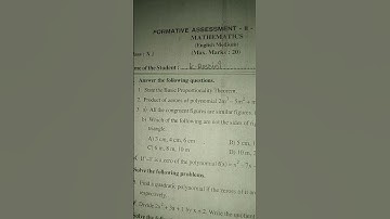 10th class FA 2 maths  question paper 2022 2023