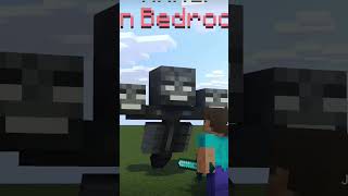 wither on minecraft java vs minecraft bedrock GG steve