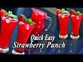 Strawberry Punch | Easy Valentine Day Mock tail | MadhurasRecipe | Ep - 622
