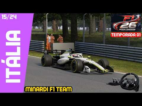 GP DA ITÁLIA - CORRIDA COMPLETA 25% - CARREIRA MY TEAM F1 2026 - 15/24 - T1 - GAMEPLAY PURA