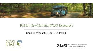 National RTAP Webinar: Fall for New National RTAP Resources 2026