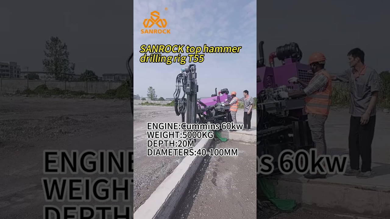 Top Hammer Drilling T55 Machine Demonstration