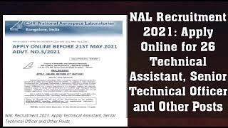 Nal recruitment 2021: apply online for ...