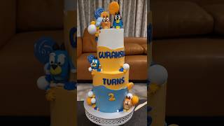 Part-2 Bluey theme cake🧡💙#shortsfeed#shorts#youtubeshorts#newdesign#laxmiskitchenn#birthday#bluey