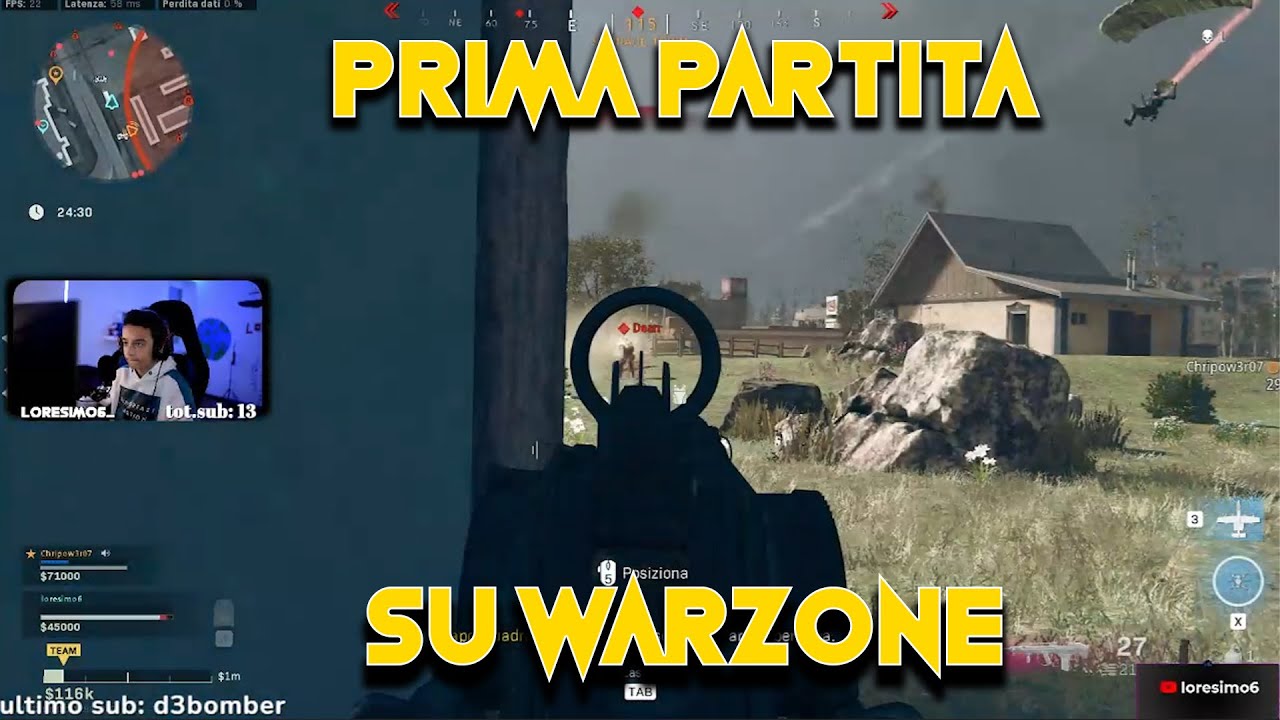 LA MIA PRIMA PARTITA SU WARZONE!|LORESIMO6|WARZONE ITA - YouTube