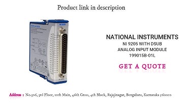 NATIONAL INSTRUMENTS NI 9205 WITH DSUB ANALOG INPUT MODULE 199015B-01L