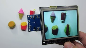 Unique Arduino TFT-shield. OV7670 camera live video