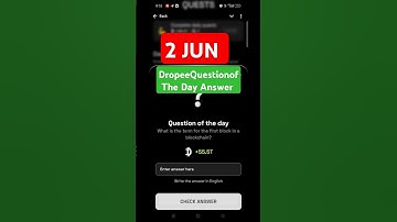 DropeeQuestionof The Day Code 2 Jun  | Dropee Question of The Day Answer  #Dropee