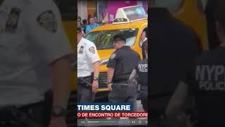 tiros na time square causam correria em ponto de torcedores | Brasil urgente