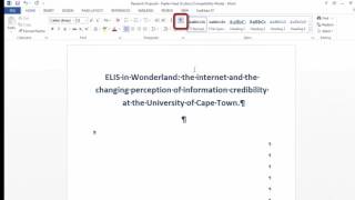 Inserting page numbers to your thesis