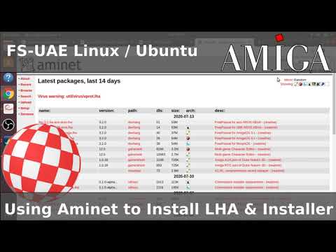 AMIGA Emulation Part 8 Installing LHA & Installer from Aminet Linux FS-UAE Win-UAE Tutorial Guide