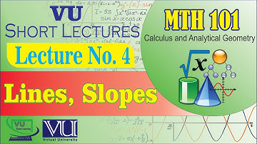 MTH101 Short Lectures 4 | What are Slopes, What are Lines | VU Short Lectures | VU smart Learning