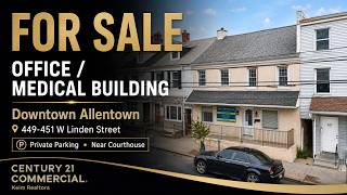 Downtown Allentown Office Medical Building FOR SALE Near Lehigh County Courthouse 349 900