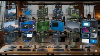 Linux Desktop Explained: Wayland, X11 & Desktop Environments GNOME, KDE Plasma, Cinnamon, XFCE, MATE