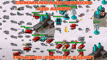 Command And Conquer Red Alert Skirmish 1v5 Hard (Map: Combat Alley) RTS Gameplay PC