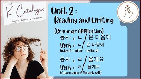 KIIP LEVEL 2:  Unit 2 읽기와 쓰기 Reading and Writing Application
