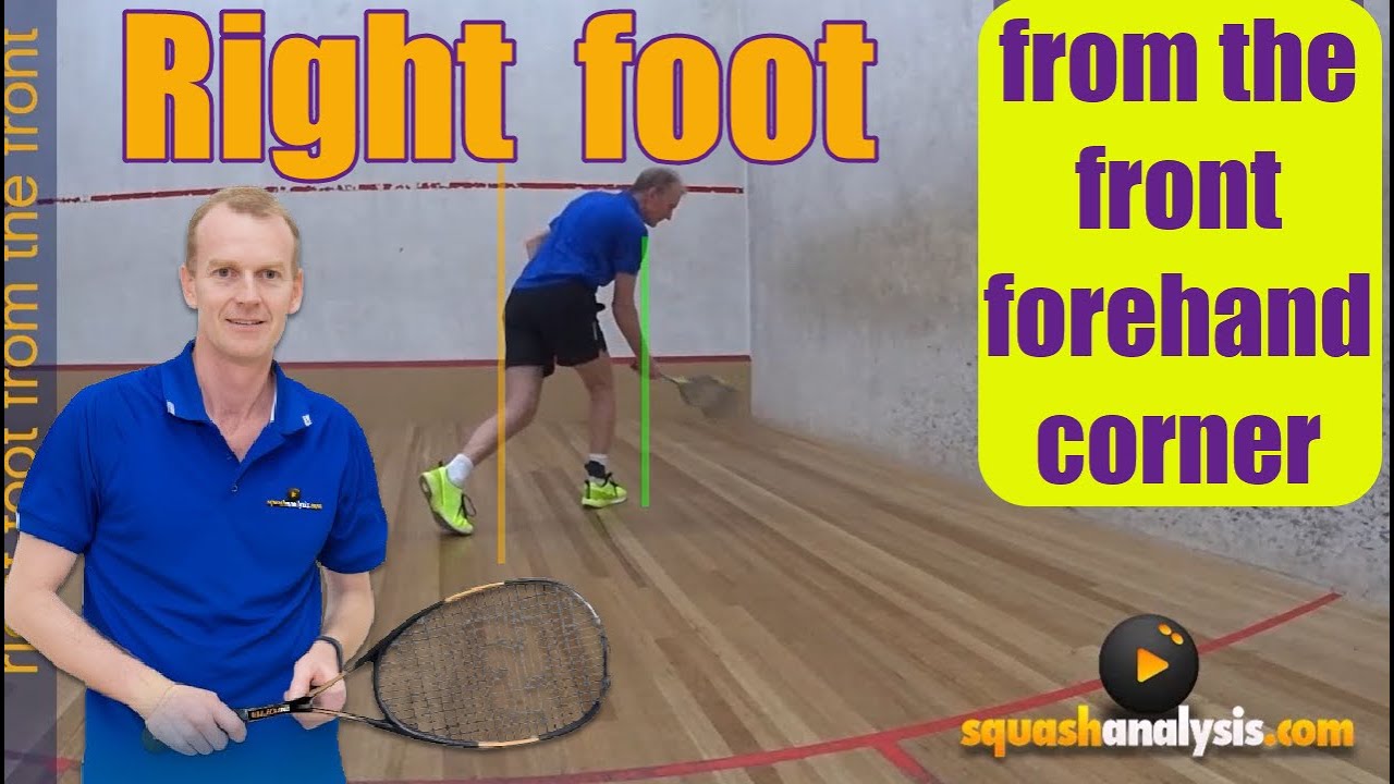 Squash -  Footwork front forehand corner