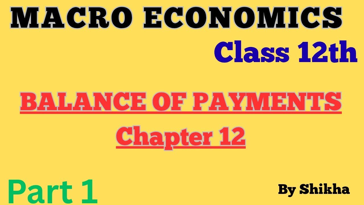 BALANCE OF PAYMENTS CHAPTER 12 (PART 1) - YouTube