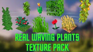 Real Waving Plants Texture Pack For Minecraft bedrock edition