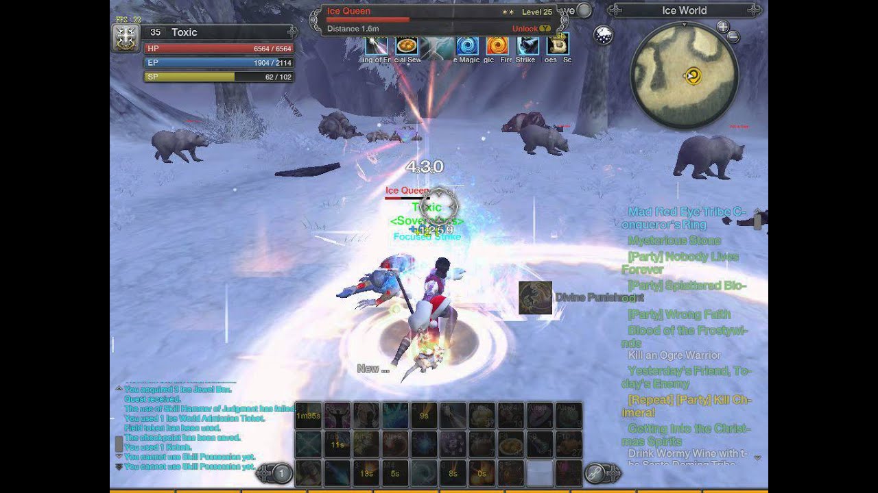 Raiderz - Christmas Event Ice Queen Boss Fight [Solo]
