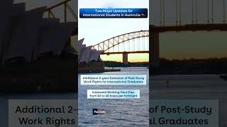 Post-study work rights extended in Australia for International Graduates.