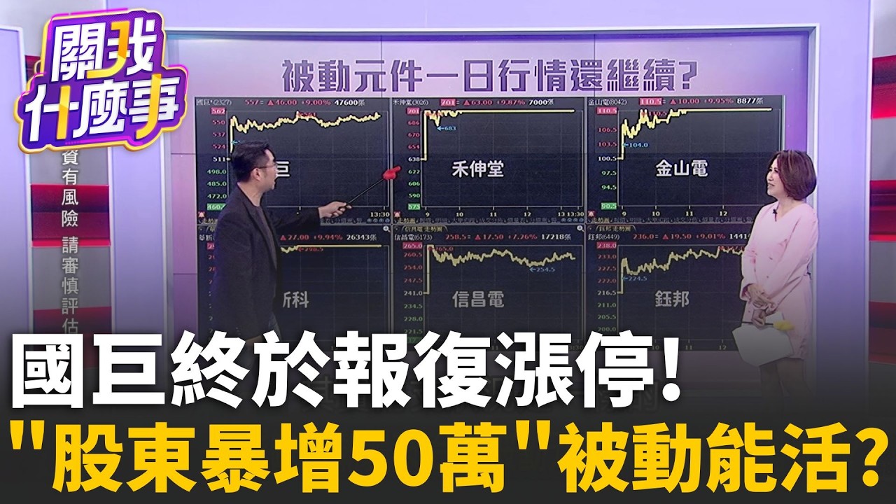 外資喊買國巨上看1450元! 私下卻單日暴賣上萬張? 國巨股價打對折! 散戶暴增50萬人.千張大戶卻跑光│陳斐娟 主持 │20260904│關我什麼事 縮圖