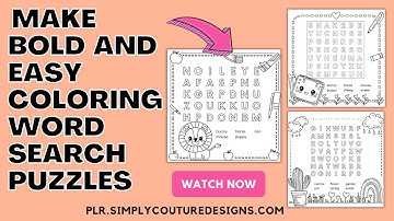 Create Bold and Easy Coloring Word Search Puzzle Books for Amazon KDP - Review Step by Step