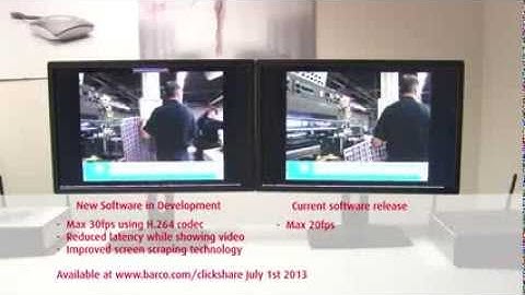 Improve the quality of video playback through a ClickShare (The one click wonder) system