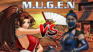 Mai Shiranui (SNK) vs Kitana (Midway) | M.I.G | King Of Fighter vs Mortal Kombat Mugen Battle