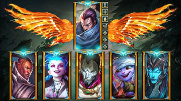 1 Hacking Yasuo vs. 5 Challenger ADCs (1v5)