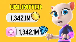 How To Get Unlimited Diamonds and Coins in My Talking Angela  | Unlimited Diamond Trick of Angela | Resimi