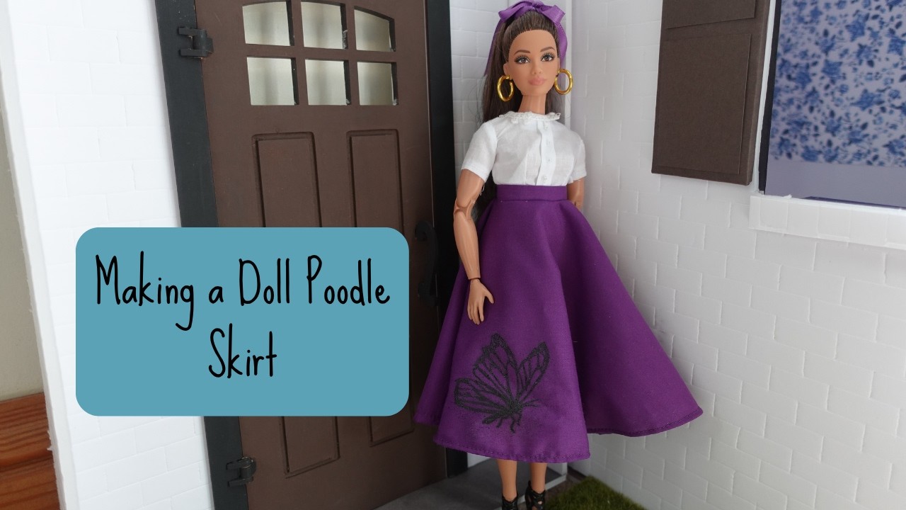 Sewing a 1950s Style Doll Dress | Making a Miniature Poodle Skirt | Classic  Doll Dressmaking