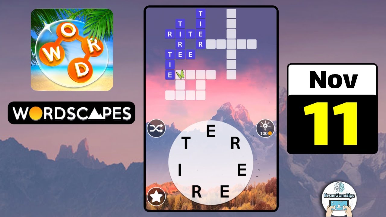 Wordscapes Daily Puzzle November 11 2022 Answer YouTube