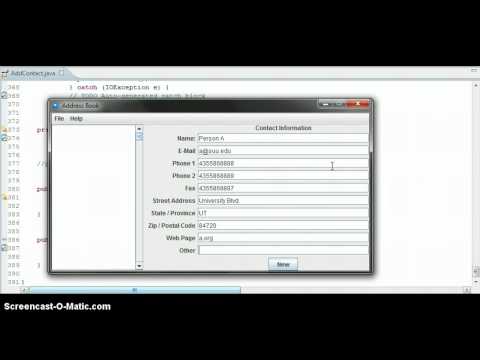 Java AddressBook