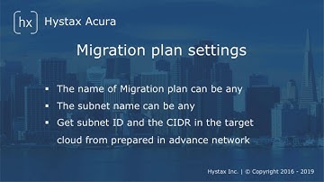 How to create a migration plan and run migration. Hystax Acura Cloud Migration