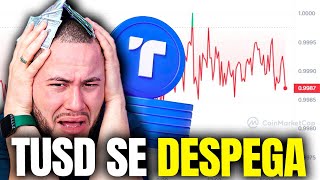 (URGENTE) TUSD DEPEG DEL DOLLAR EN BINANCE US!!!!!!