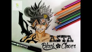 Asta Asta Demon Form Sketch Coloured Black Clover Animesketch How To Draw Asta Black Clover