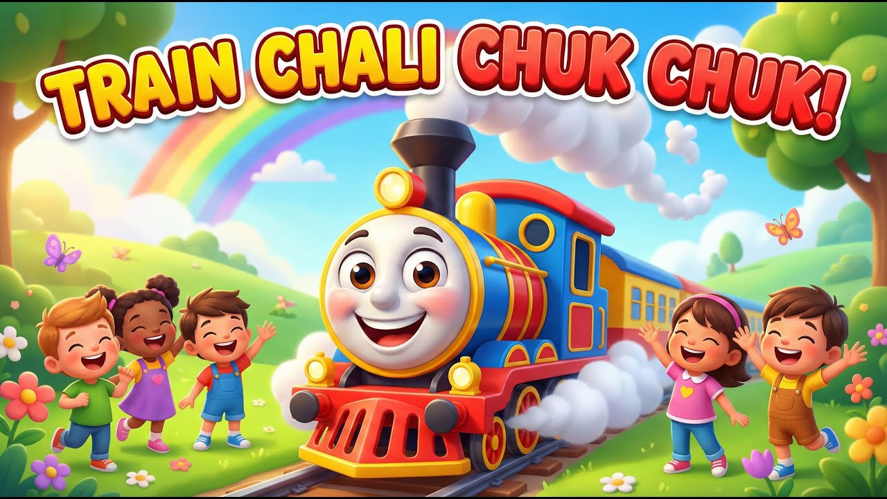 Train Chali Chuk Chuk | Kids Rhyme in Hindi Urdu | Kiddify Rhyme
