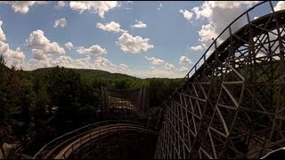 Twister POV HD Knoebels Amusement Resort Roller Coaster Front Seat GoPro On-Ride Woodie