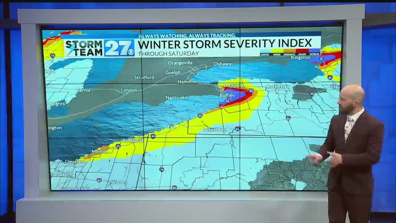 Thursday evening update on Buffalo, NY major lake effect snow event ...