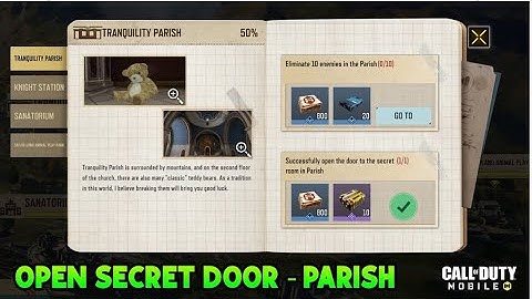 How to Open Secret Room Door in Parish - Krai Map Exploration Task CODM - COD Mobile