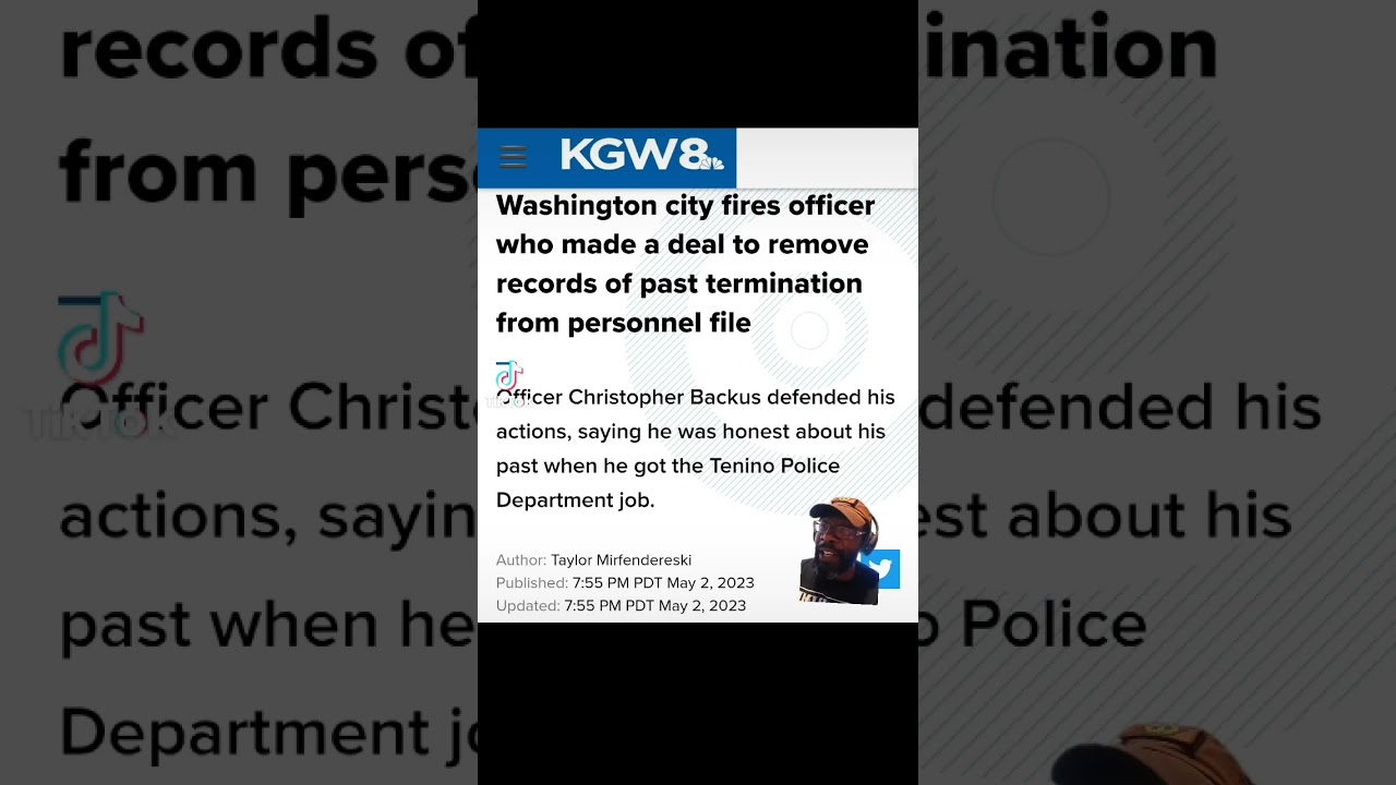 Washington State Cop fired for dishonesty. #wastate #washingtonstate