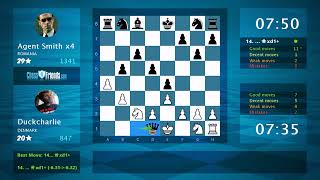 Chess Game Analysis: Duckcharlie - Agent Smith x4, 0-1 (By ChessFriends.com) screenshot 1